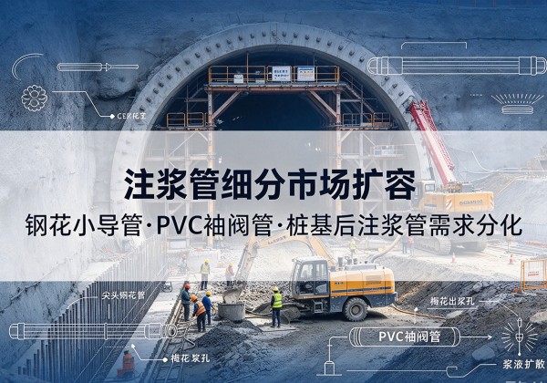 枣阳注浆管细分市场扩容，隧道钢花小导管、PVC 袖阀管、桩基后注浆管需求分化